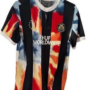 HUF Worldwide Soccer Mens Jersey T-Shirt size Medium